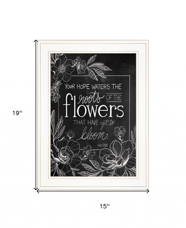 Yet to Bloom 3 White Framed Print Wall Art