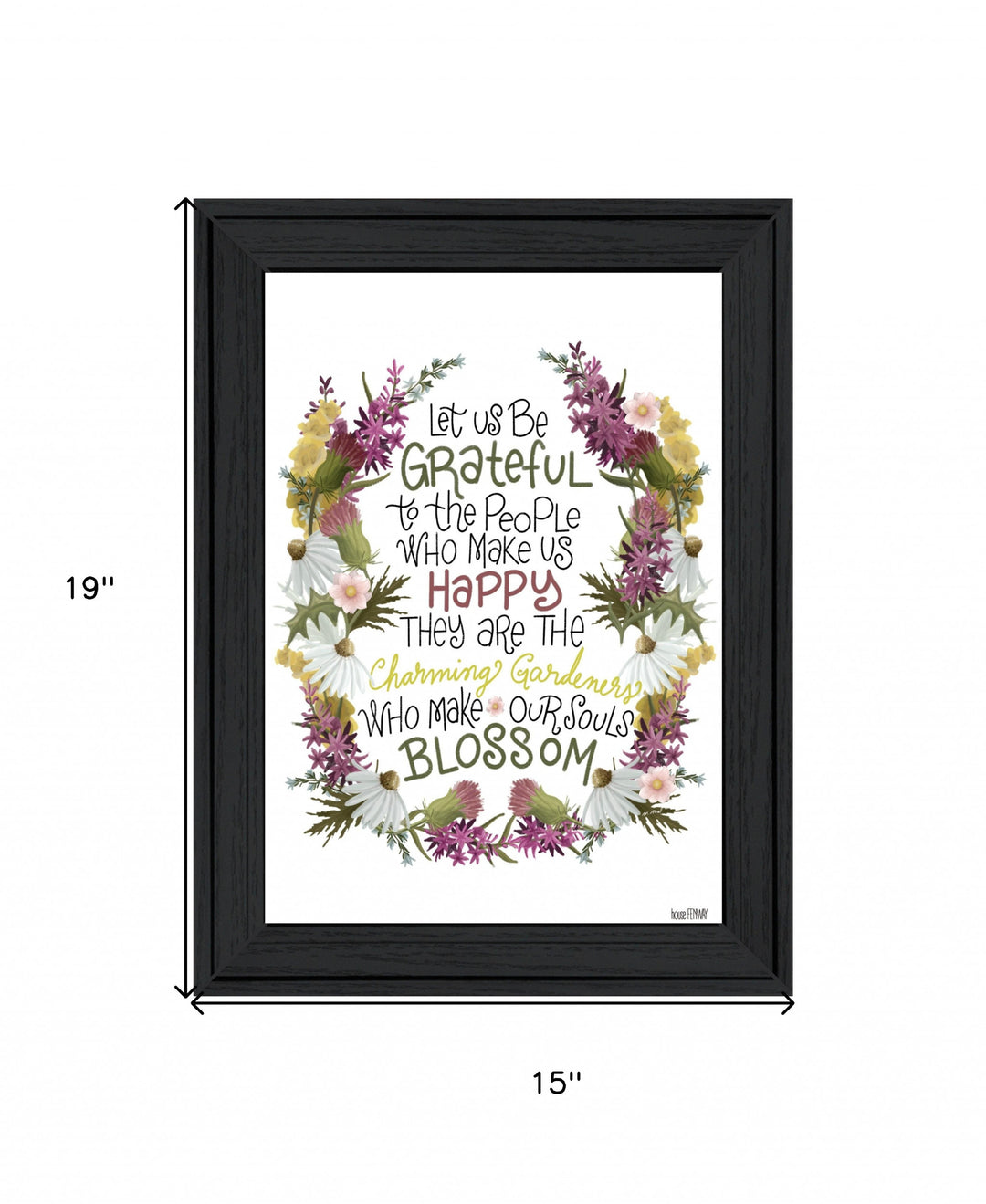 Charming Garden 3 White Framed Print Wall Art