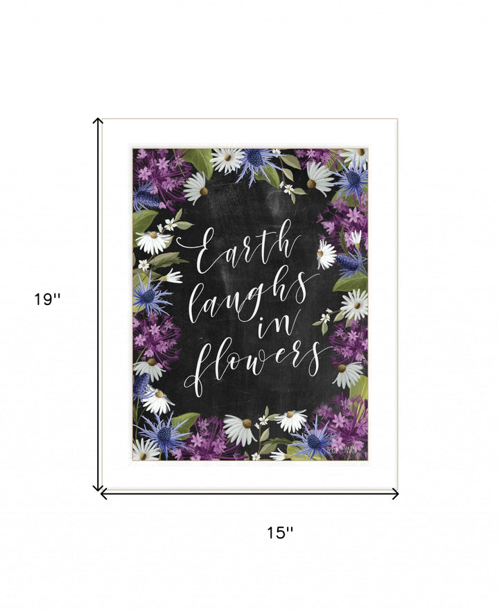 Earth Laughs in Flowers 3 White Framed Print Wall Art