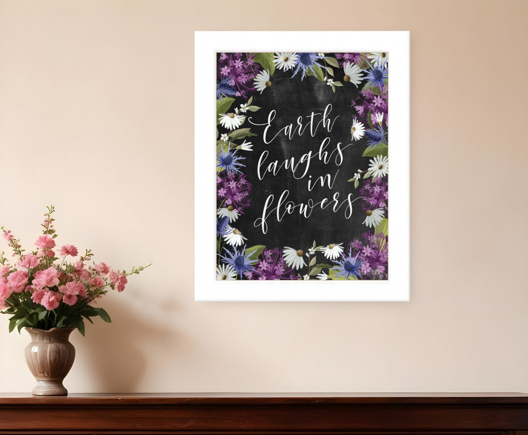 Earth Laughs in Flowers 3 White Framed Print Wall Art