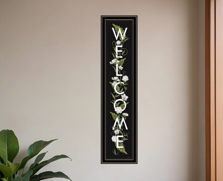 Welcome Sign I 3 Black Framed Print Wall Art