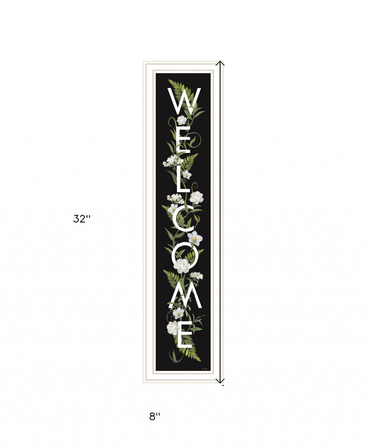 Welcome Sign I 4 White Framed Print Wall Art