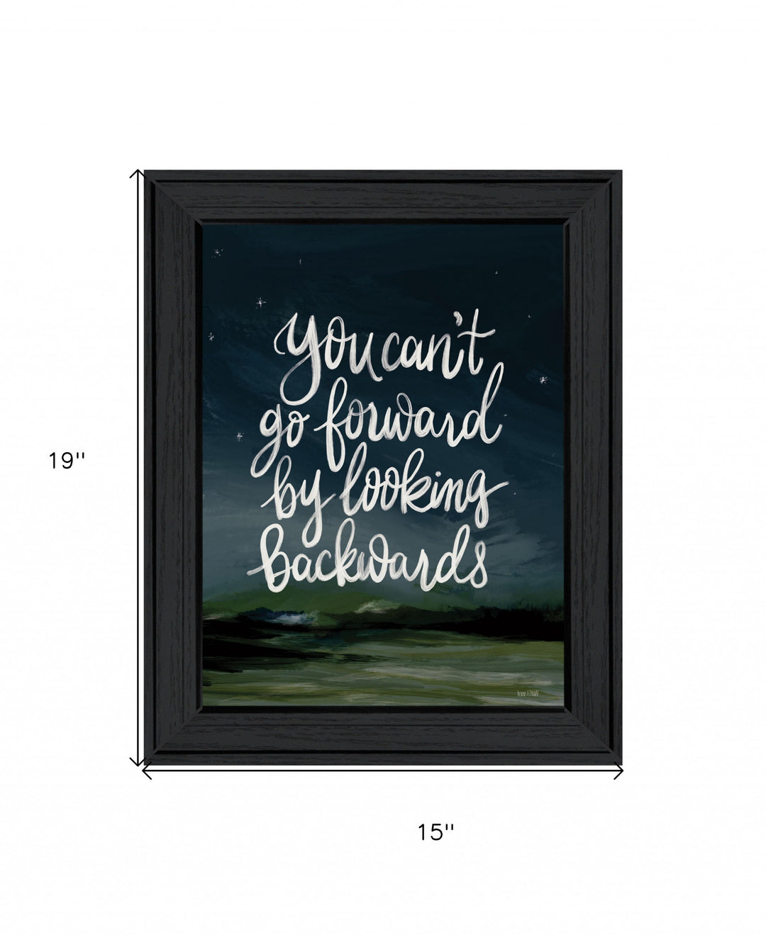 Go Forwards not Backwards 2 Black Framed Print Wall Art