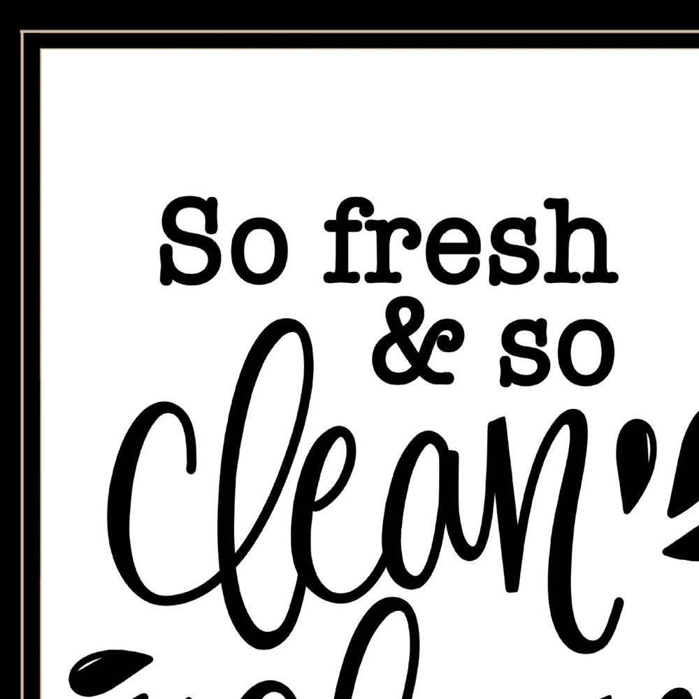 So Clean Clean 2 Black Framed Print Bathroom Wall Art