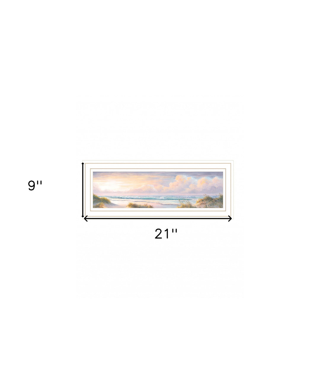 Seascape II 2 White Framed Print Wall Art