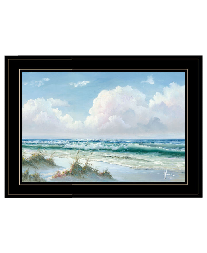 Beach 7 White Framed Print Wall Art