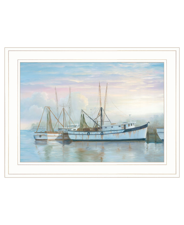 North Star at Rest 1 White Framed Print Wall Art