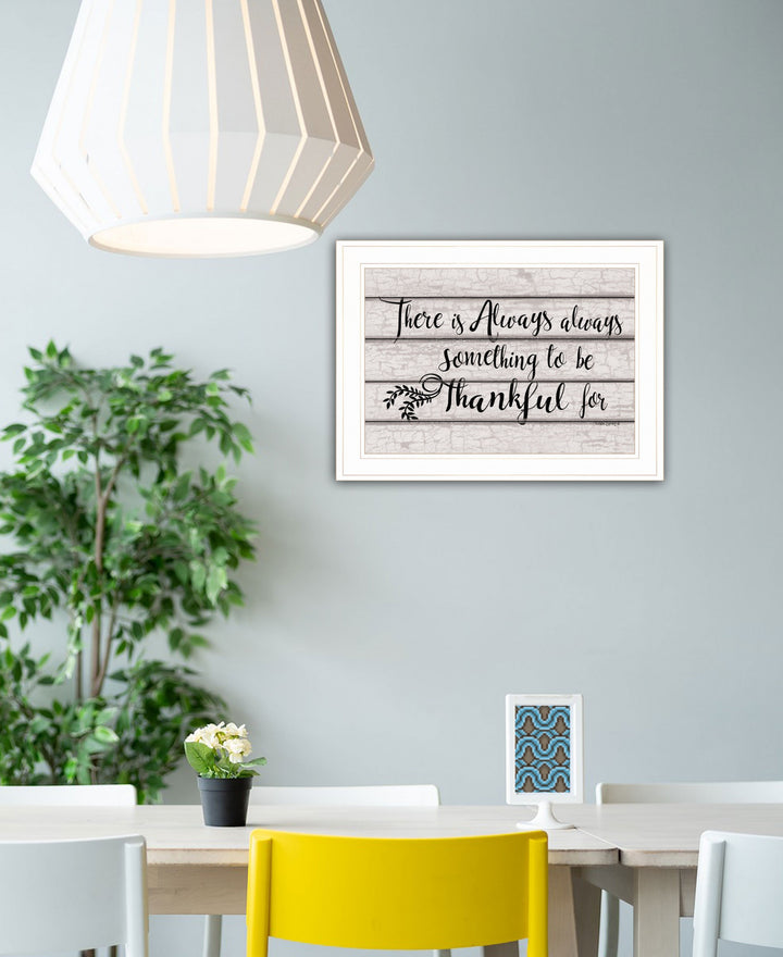 Always Thankful 2 White Framed Print Wall Art