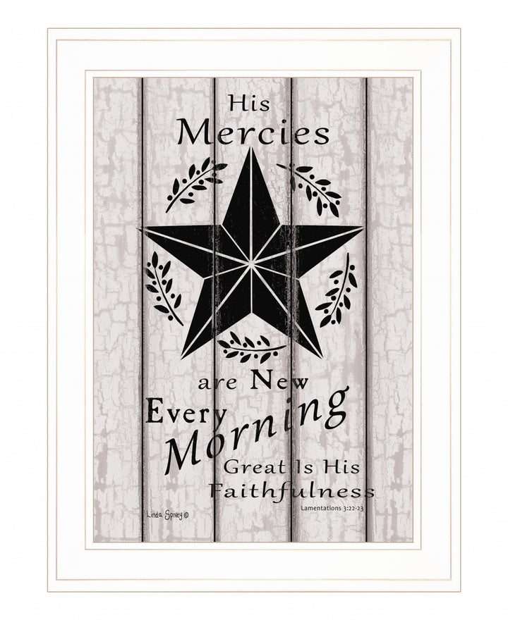 His Mercies are New Every Morning 2 White Framed Print Wall Art