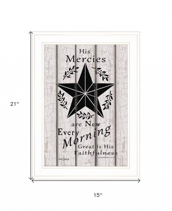 His Mercies are New Every Morning 2 White Framed Print Wall Art