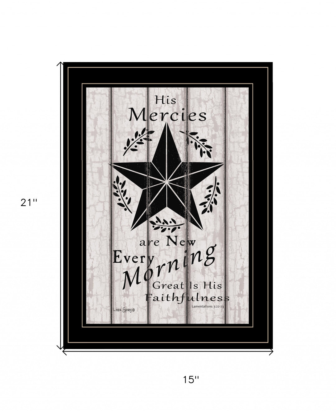 His Mercies are New Every Morning 3 Black Framed Print Wall Art