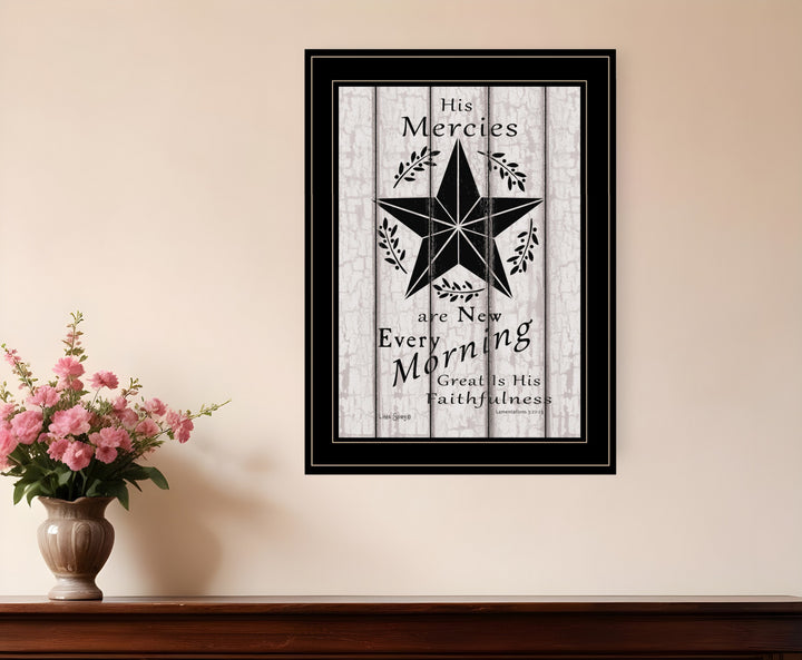 His Mercies are New Every Morning 3 Black Framed Print Wall Art