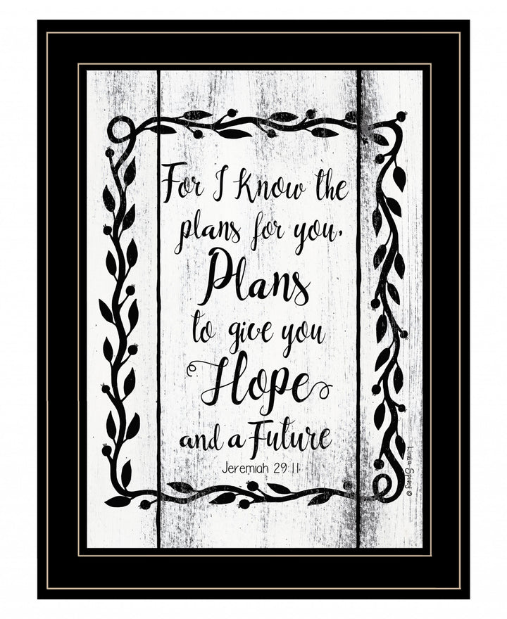 Plans to Give You Hope 2 Black Framed Print Wall Art