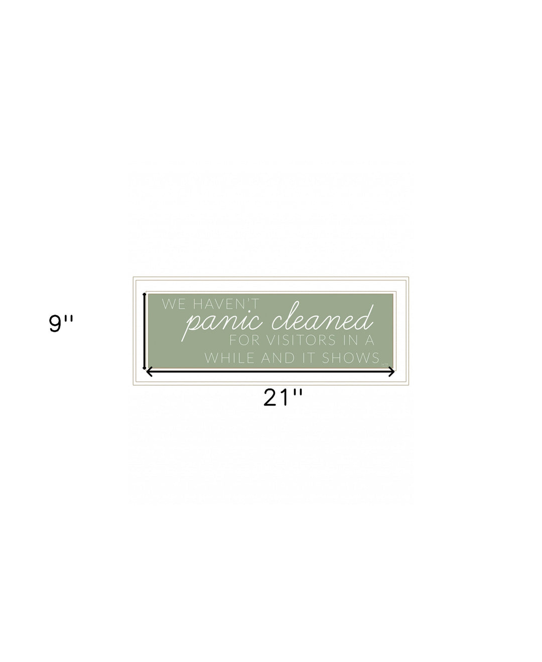 Panic Cleaned 1 White Framed Print Wall Art