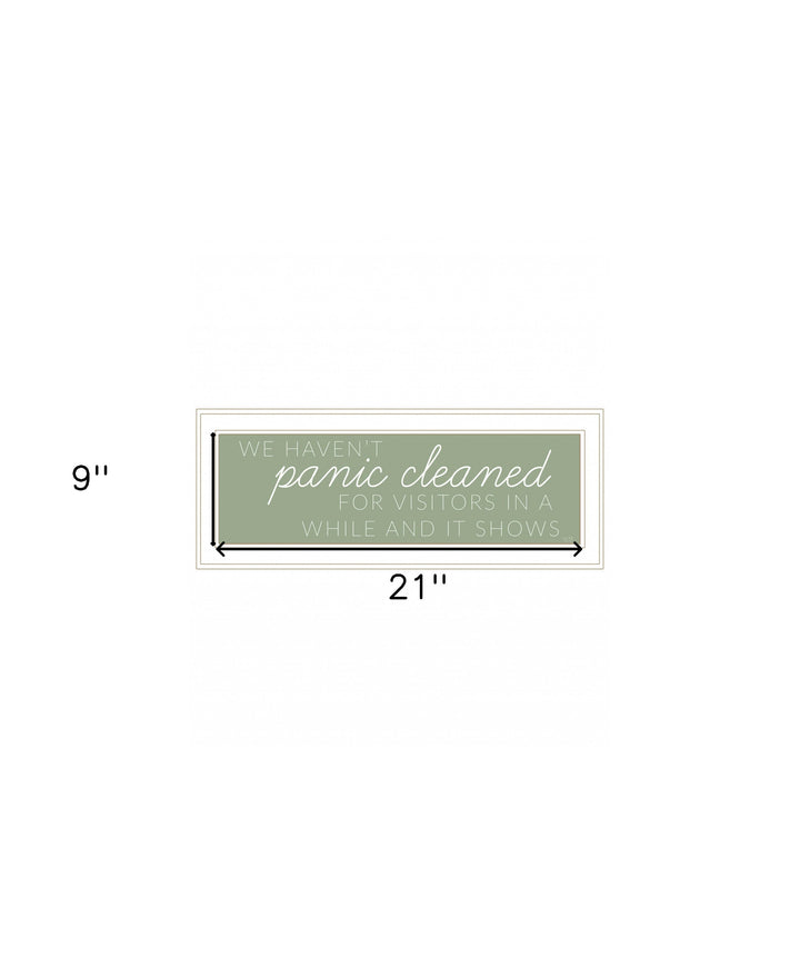 Panic Cleaned 1 White Framed Print Wall Art