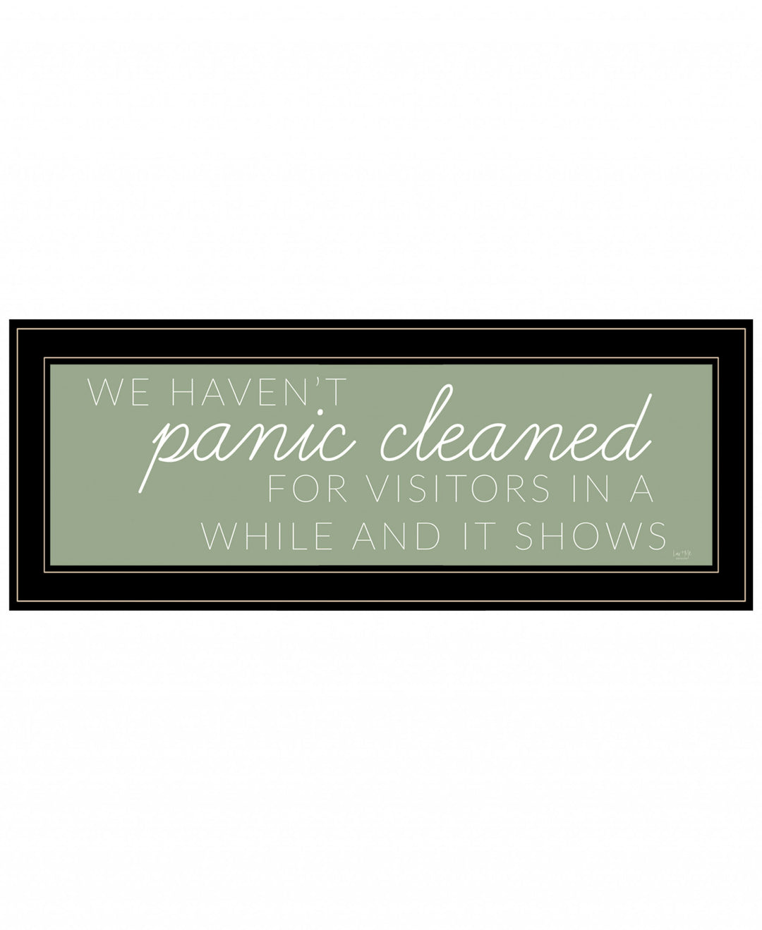 Panic Cleaned 1 White Framed Print Wall Art