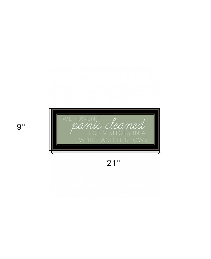 Panic Cleaned 1 White Framed Print Wall Art