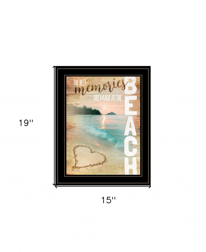 Beach Memories 2 Black Framed Print Wall Art