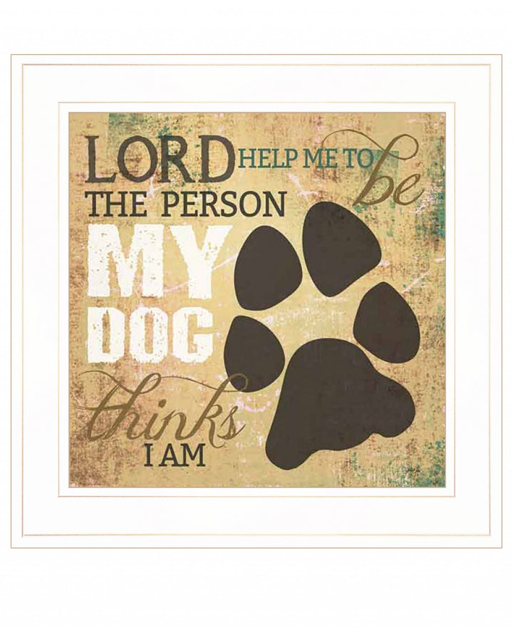 My Dog 1 White Framed Print Wall Art