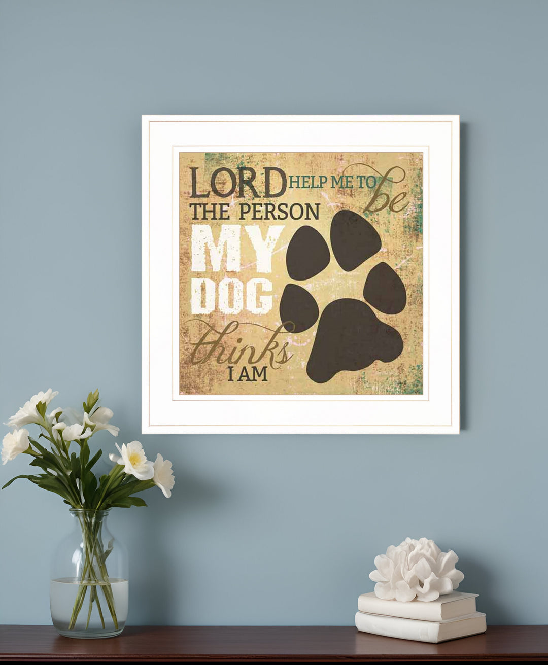 My Dog 1 White Framed Print Wall Art