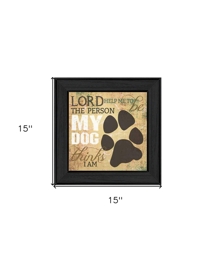 My Dog 2 Black Framed Print Wall Art