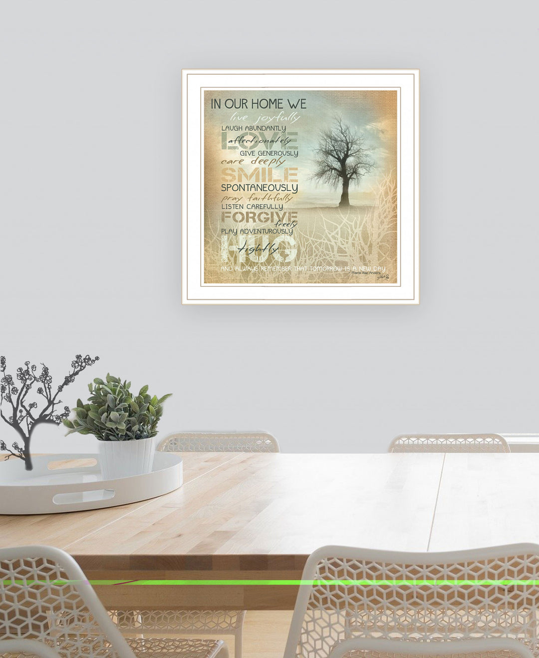 In Our Home 3 White Framed Print Wall Art