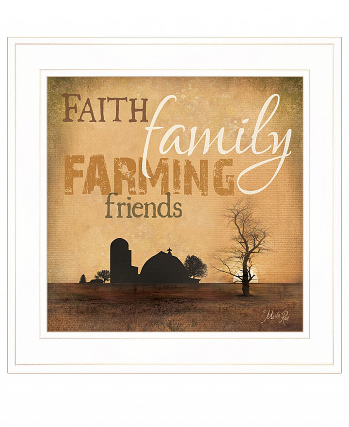 Farming 1 White Framed Print Wall Art