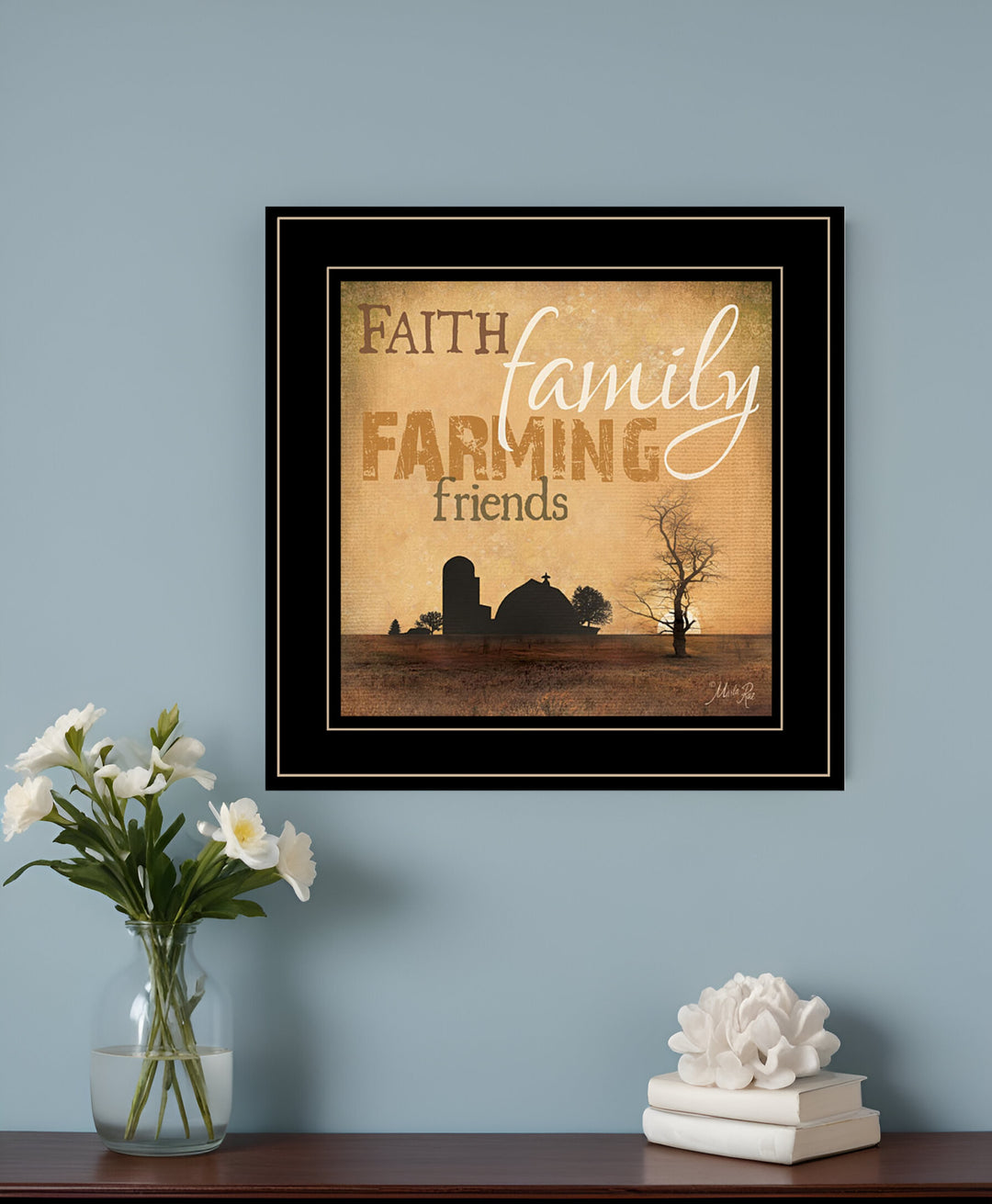 Farming 1 White Framed Print Wall Art