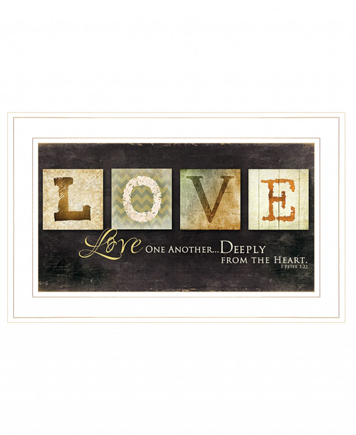 Love One Another 1 White Framed Print Wall Art