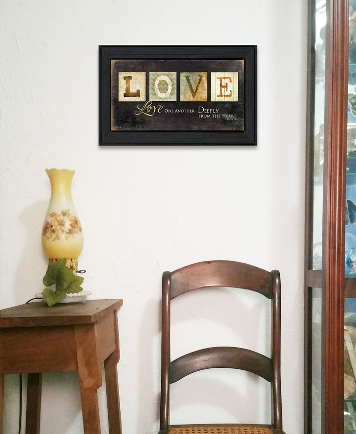 Love One Another 1 White Framed Print Wall Art