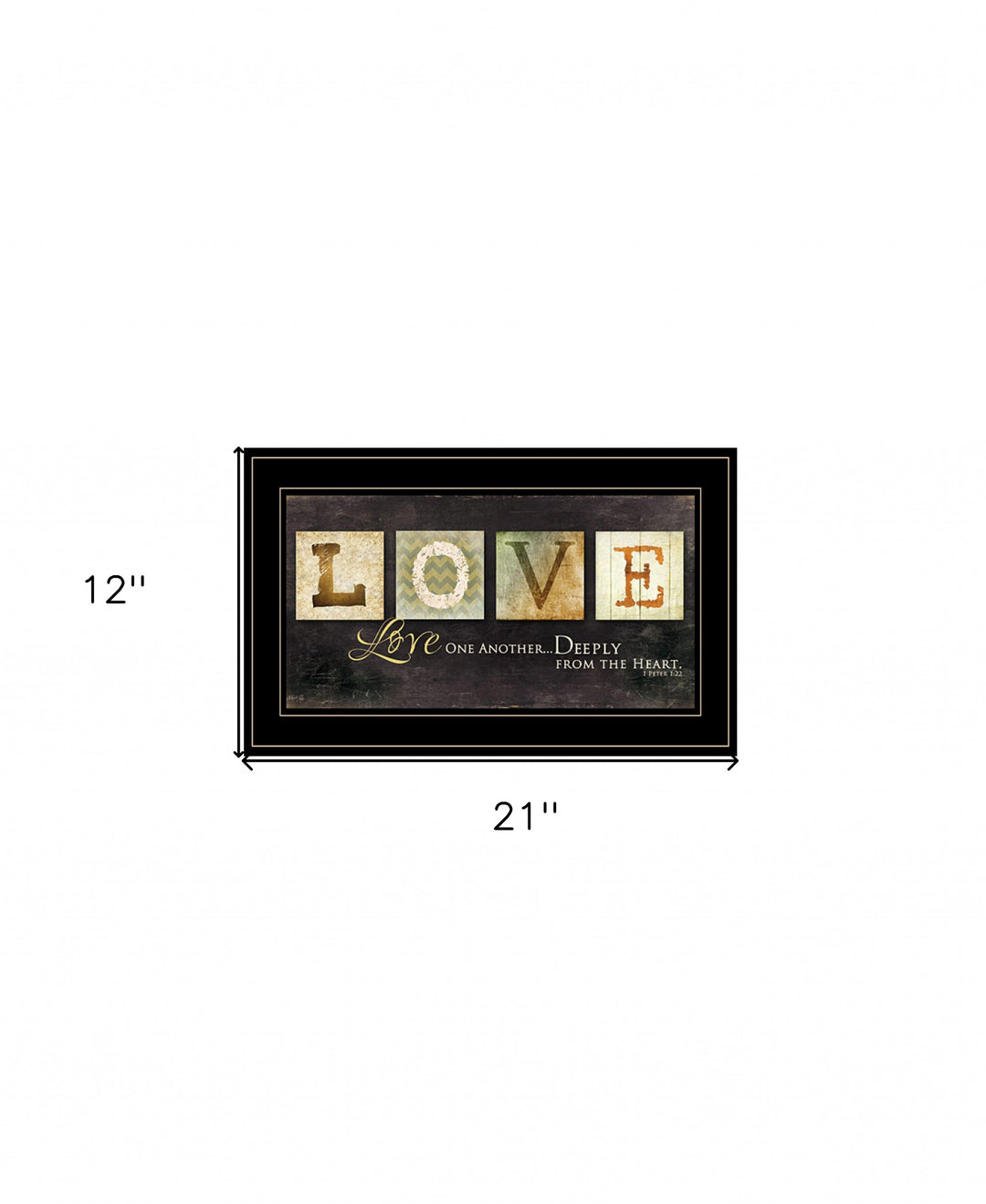 Love One Another 3 Black Framed Print Wall Art