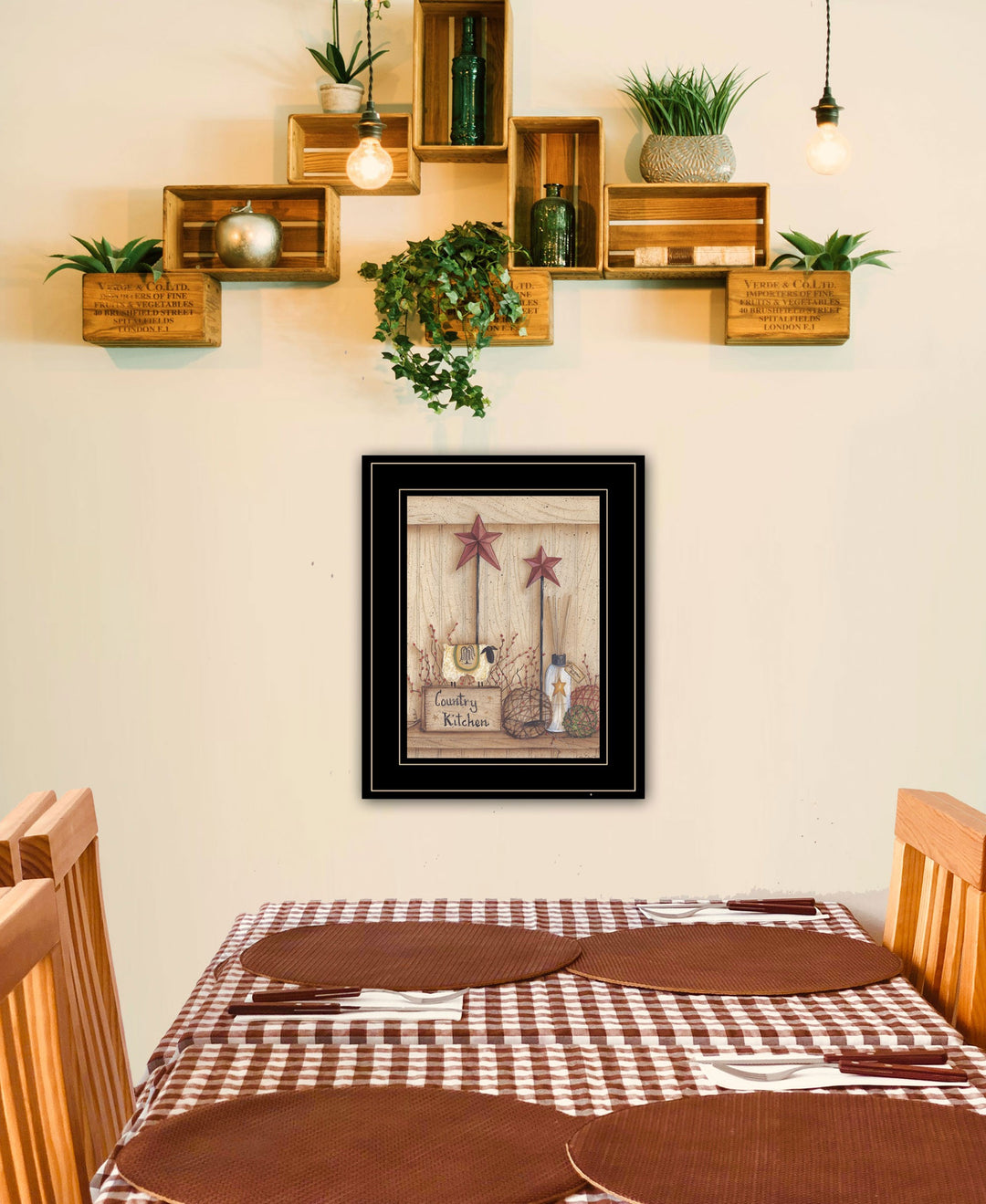 Country Kitchen 4 Black Framed Print Kitchen Wall Art