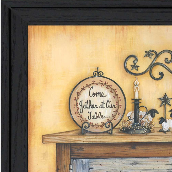 Come Gather at Our Table 3 White Framed Print Wall Art