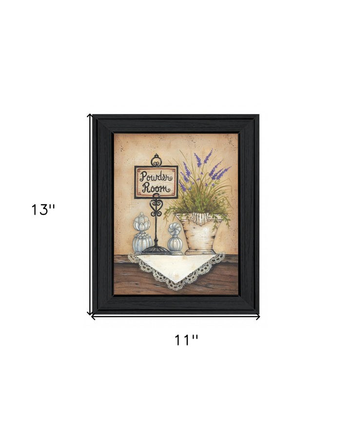 Powder Room 3 Black Framed Print Wall Art