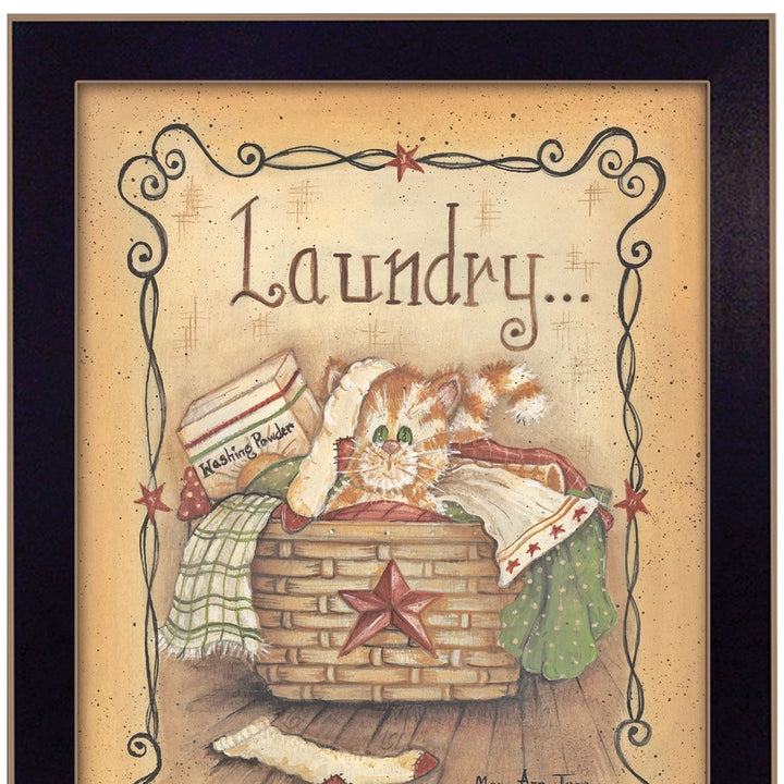 Laundry 2 Black Framed Print Bathroom Wall Art