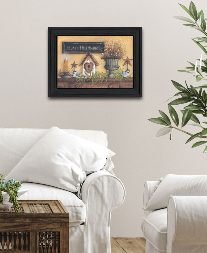 Bless this Home 3 Black Framed Print Wall Art