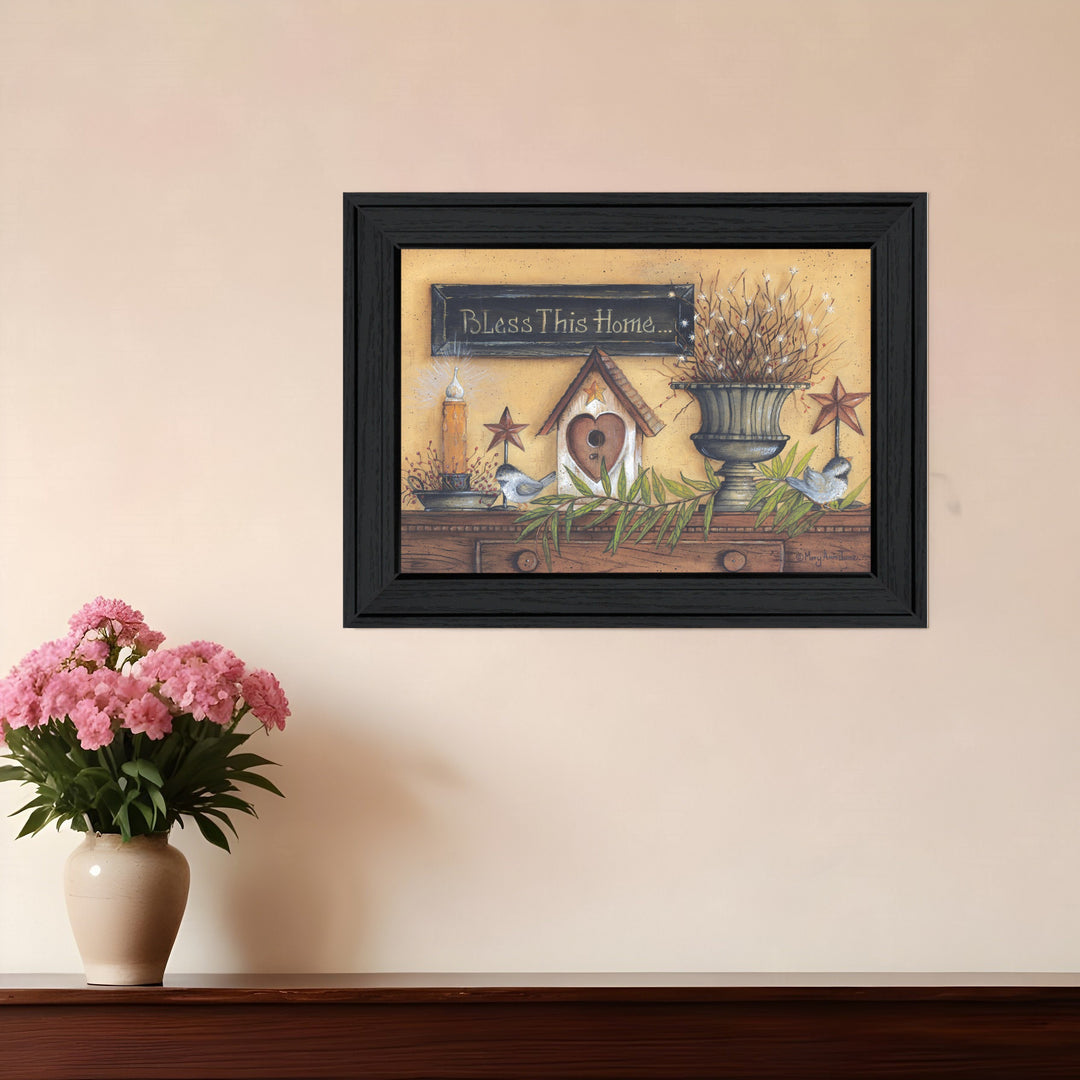 Bless this Home 3 Black Framed Print Wall Art