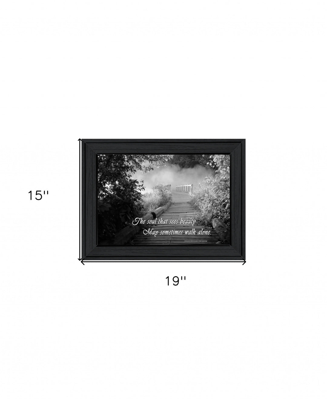 Beauty Grayscale 1 Black Framed Print Wall Art