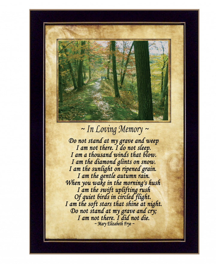 In Loving Memory Forest Black Framed Print Wall Art