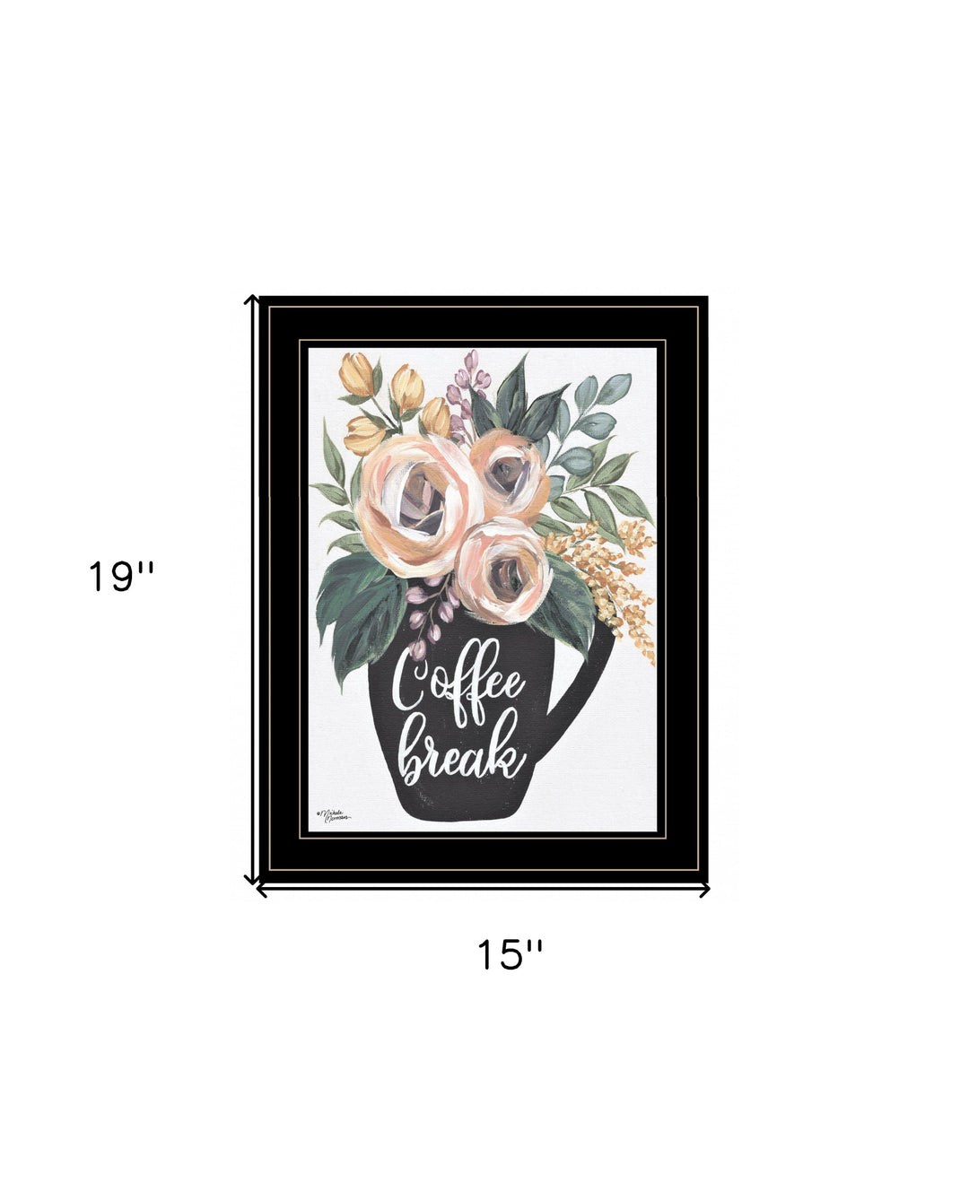 Coffee Break 2 Black Framed Print Kitchen Wall Art