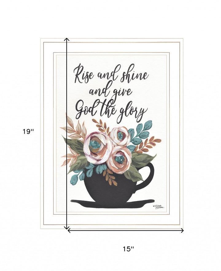 Rise and Shine 5 White Framed Print Wall Art