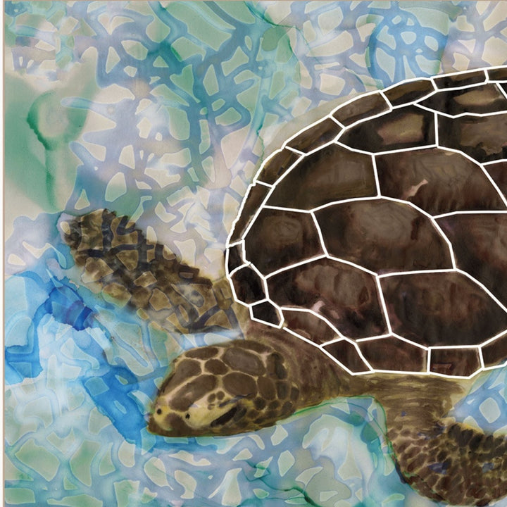 Sea Turtles Collage II 1 White Framed Print Wall Art