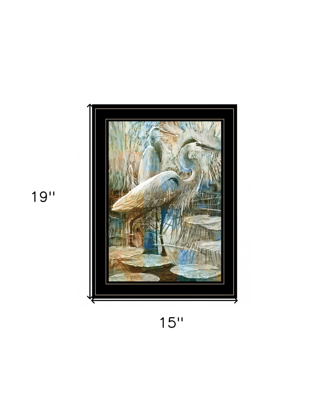 Marsh Herons I 2 Black Framed Print Wall Art