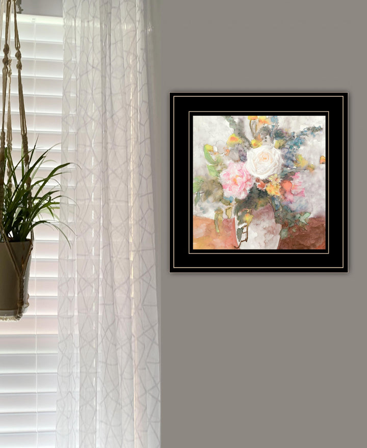 Table Bouquet 2 White Framed Print Wall Art