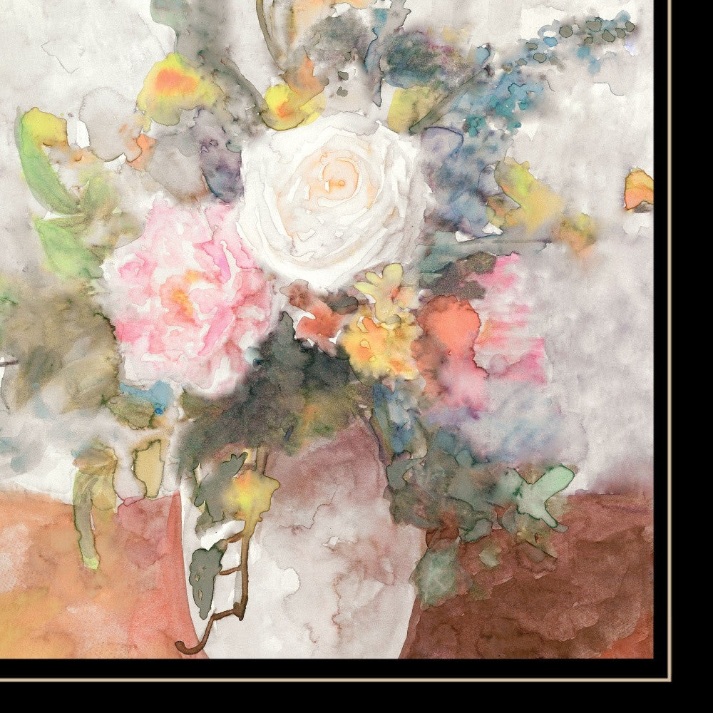 Table Bouquet 2 White Framed Print Wall Art