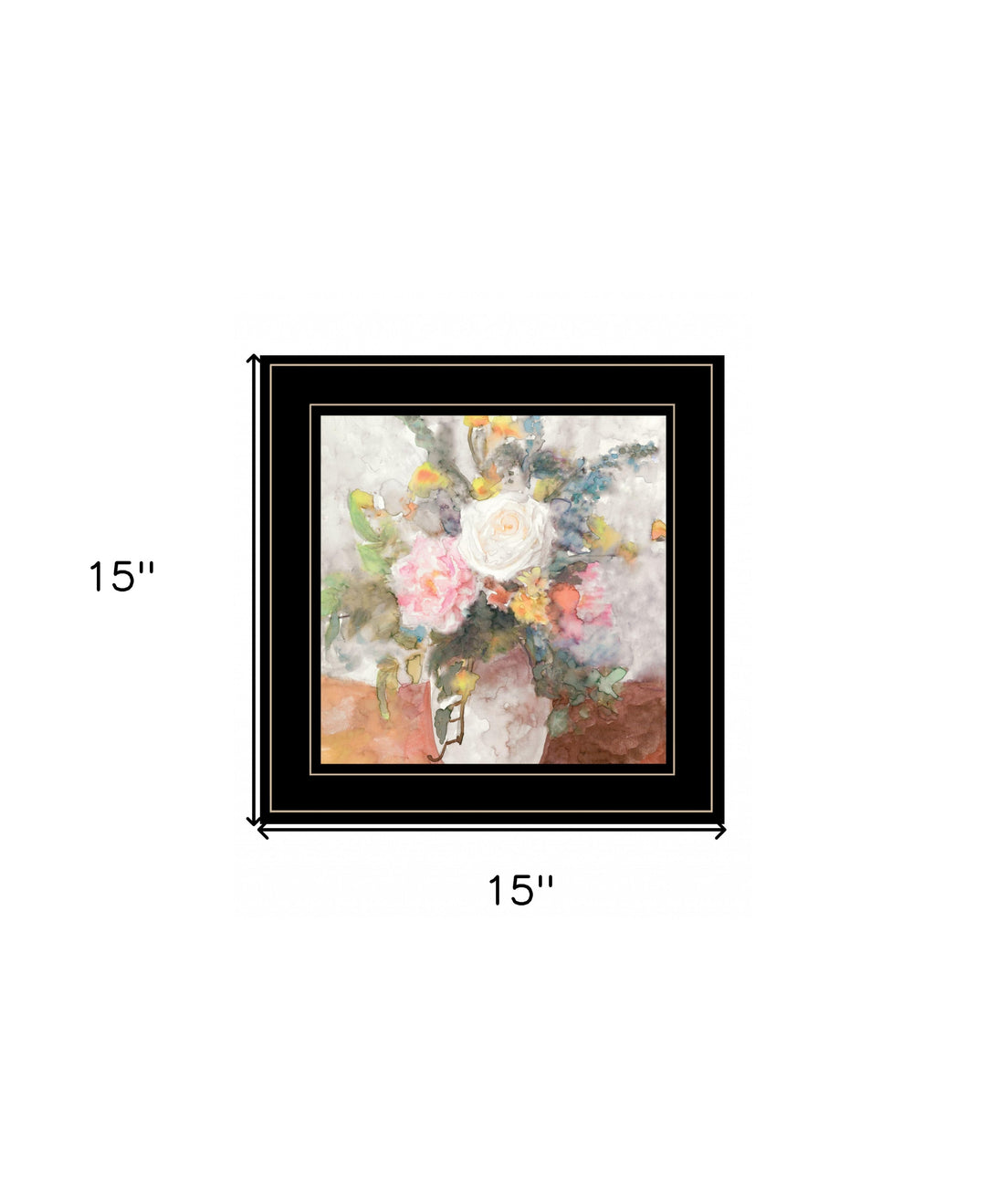 Table Bouquet 2 White Framed Print Wall Art