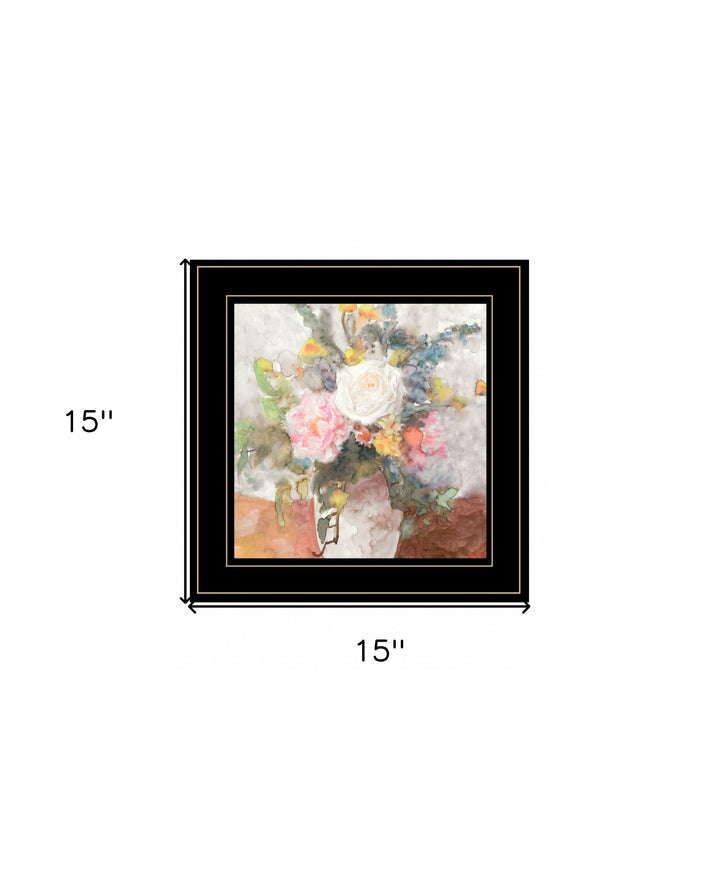 Table Bouquet 2 White Framed Print Wall Art