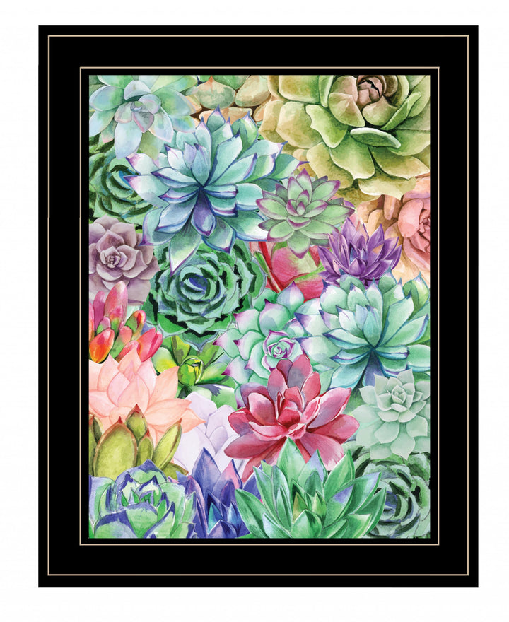 Succulents Paradise 2 White Framed Print Wall Art