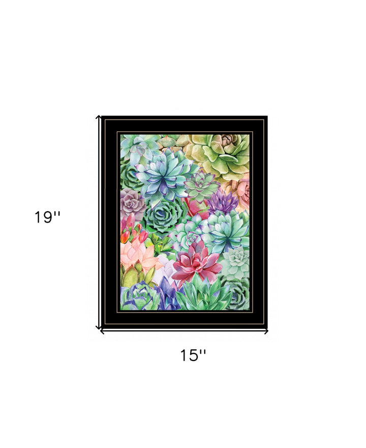 Succulents Paradise 2 White Framed Print Wall Art