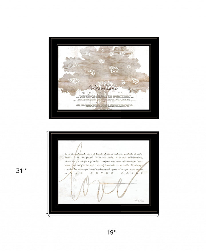 Set Of Two Love In the Moment White Framed Print Wall Art